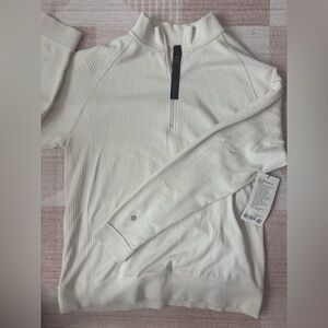 Men’s Lululemon Engineered Warmth Half Zip: White Opal XL